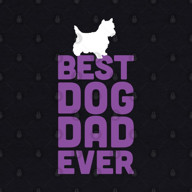 Best Westie Dog Dad Ever - Purple Dog Lover Gift by Elsie Bee Designs